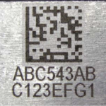 Seriennummer und Form mit Laser markiert