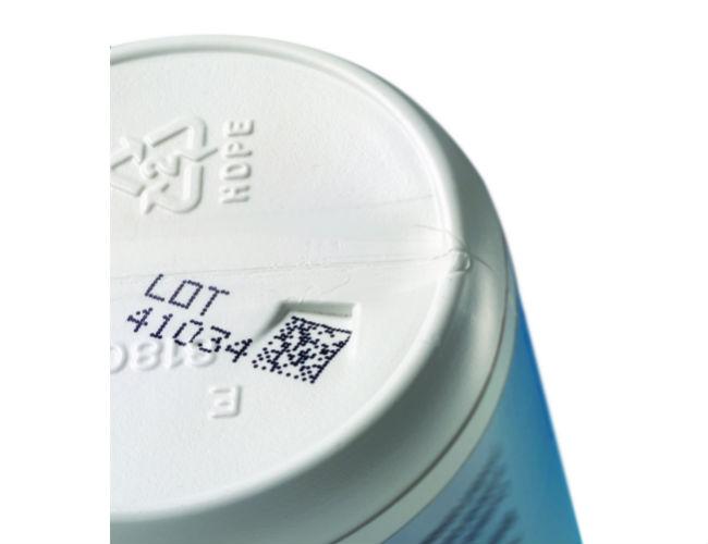 CIJ 2D code on HDPE bottle-2