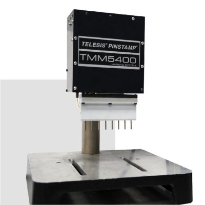 The Telesis PINSTAMP® TMM5400 Dot Peen Marker is a fast and powerful multi-pin machine.