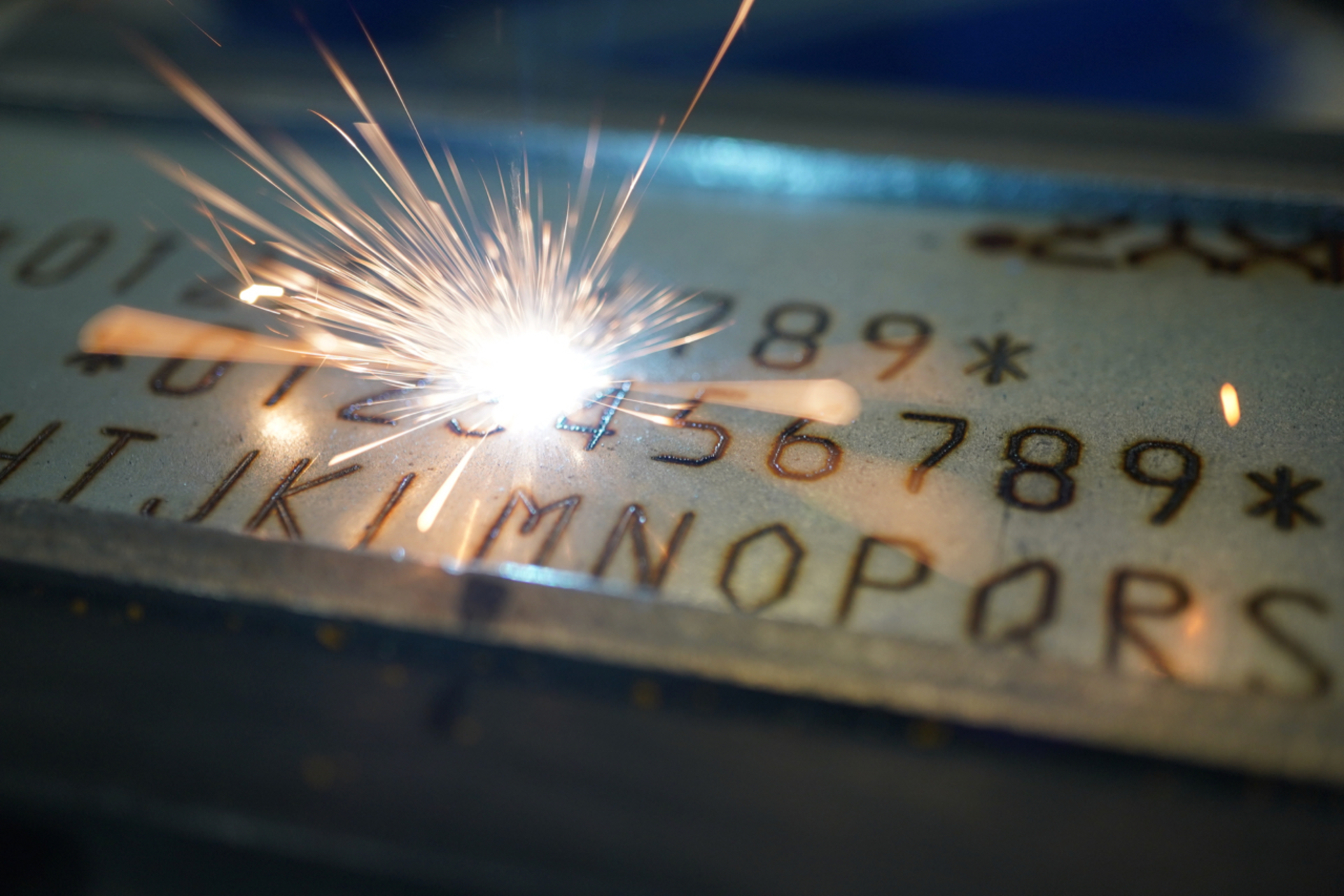laser marking numbers and letters