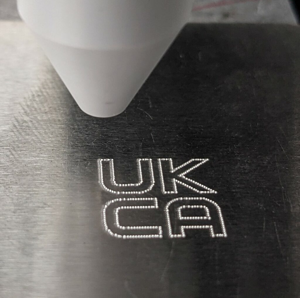 Marking the UKCA Logo with Dot Peen Equipment Telesis