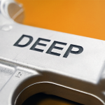 Metal marked by Apex.200 laser marking system to say "deep"