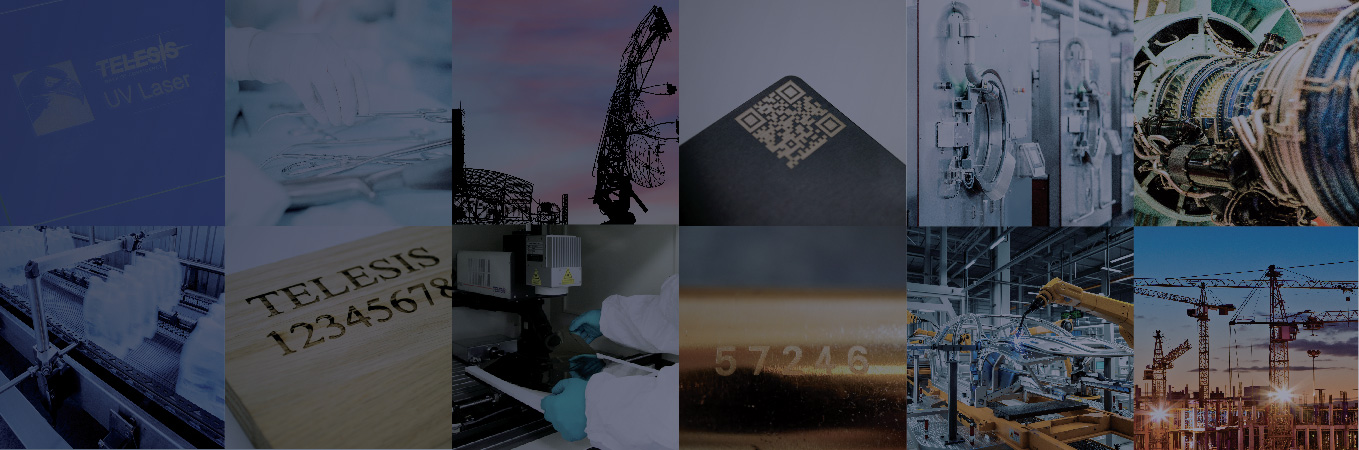 Collage of materials and equipment that can be marked by Telesis laser markers.