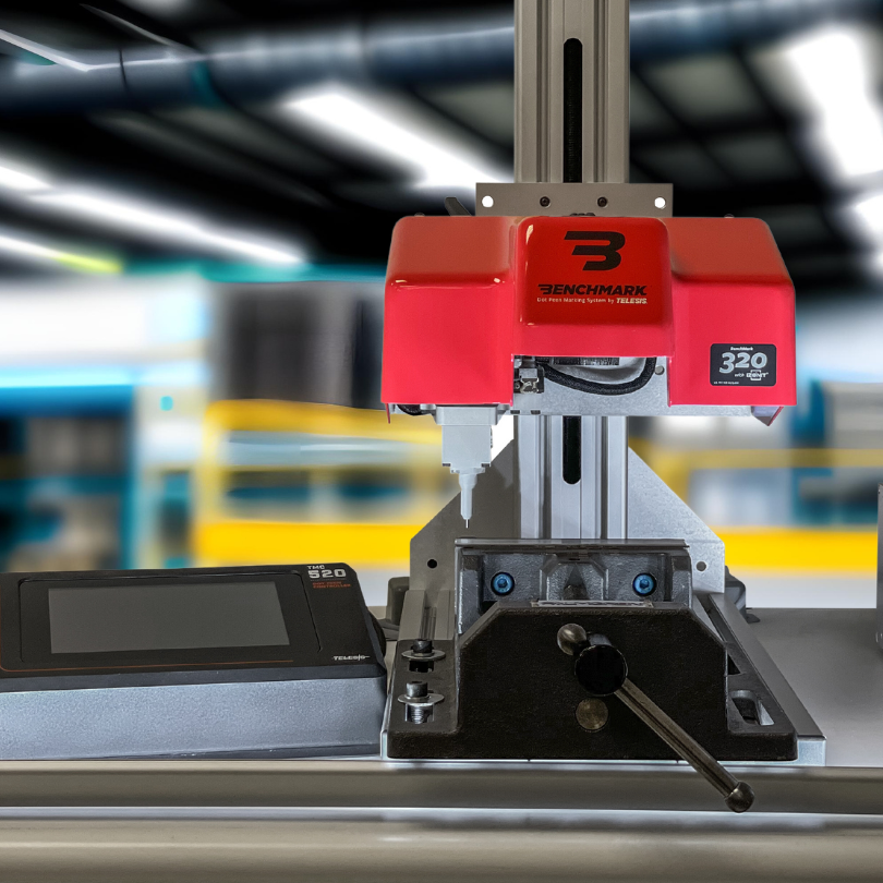 Dot peen marker in factory space