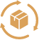 Box with arrows around it in a circle